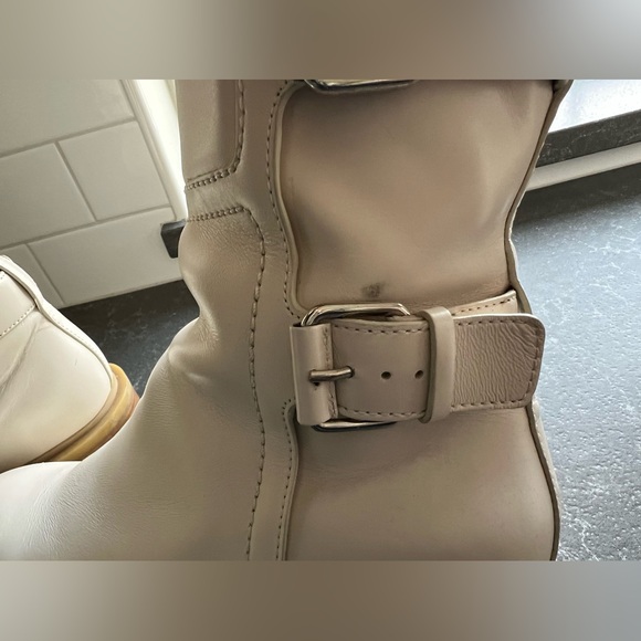 Tamara Mellon Perfecto Vitello Boots in off white - Picture 9 of 14